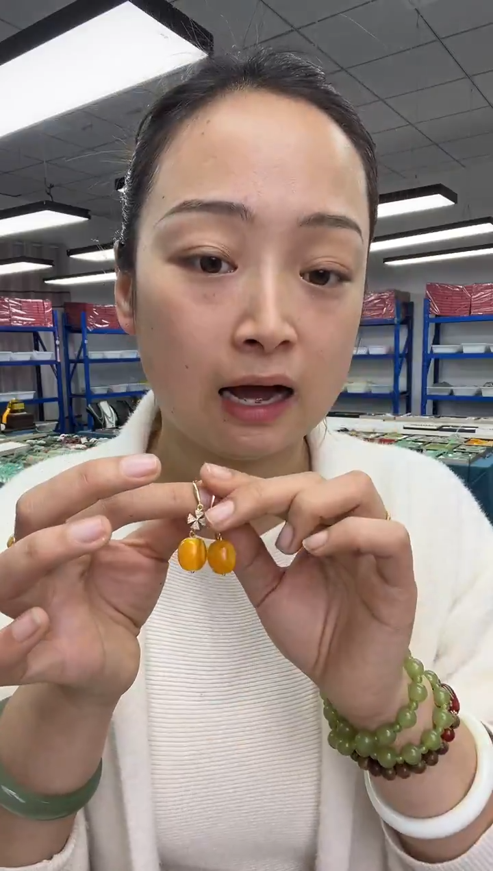 蜜蜡颈饰未镶嵌枣珠耳坠