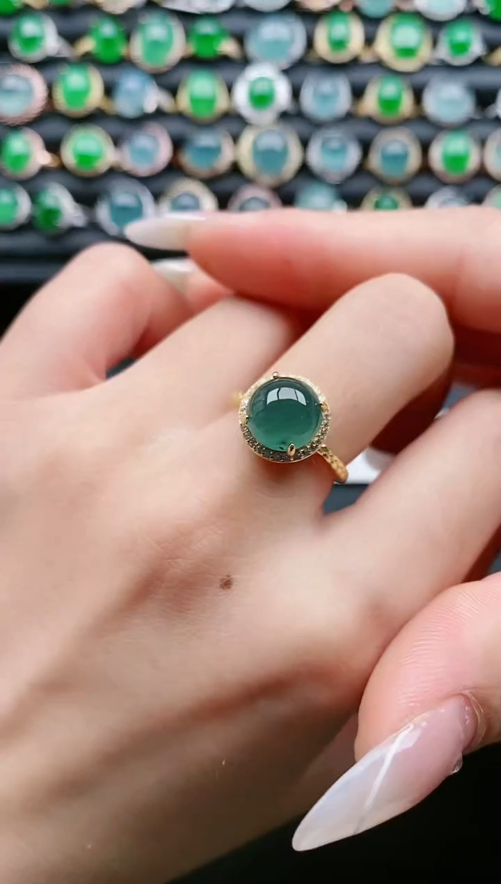 【闪购商品】翡翠戒指银S925镶嵌11111111111111