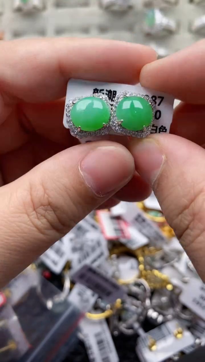 【闪购商品】翡翠戒指银S925镶嵌555555---6