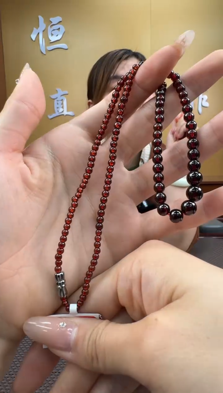 【闪购商品】石榴石项链未镶嵌项链