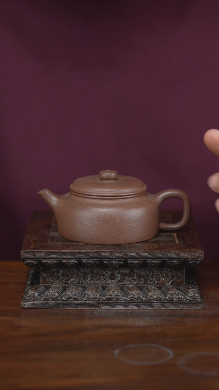 【闪购商品】紫砂茶壶大口扁钟 130cc 