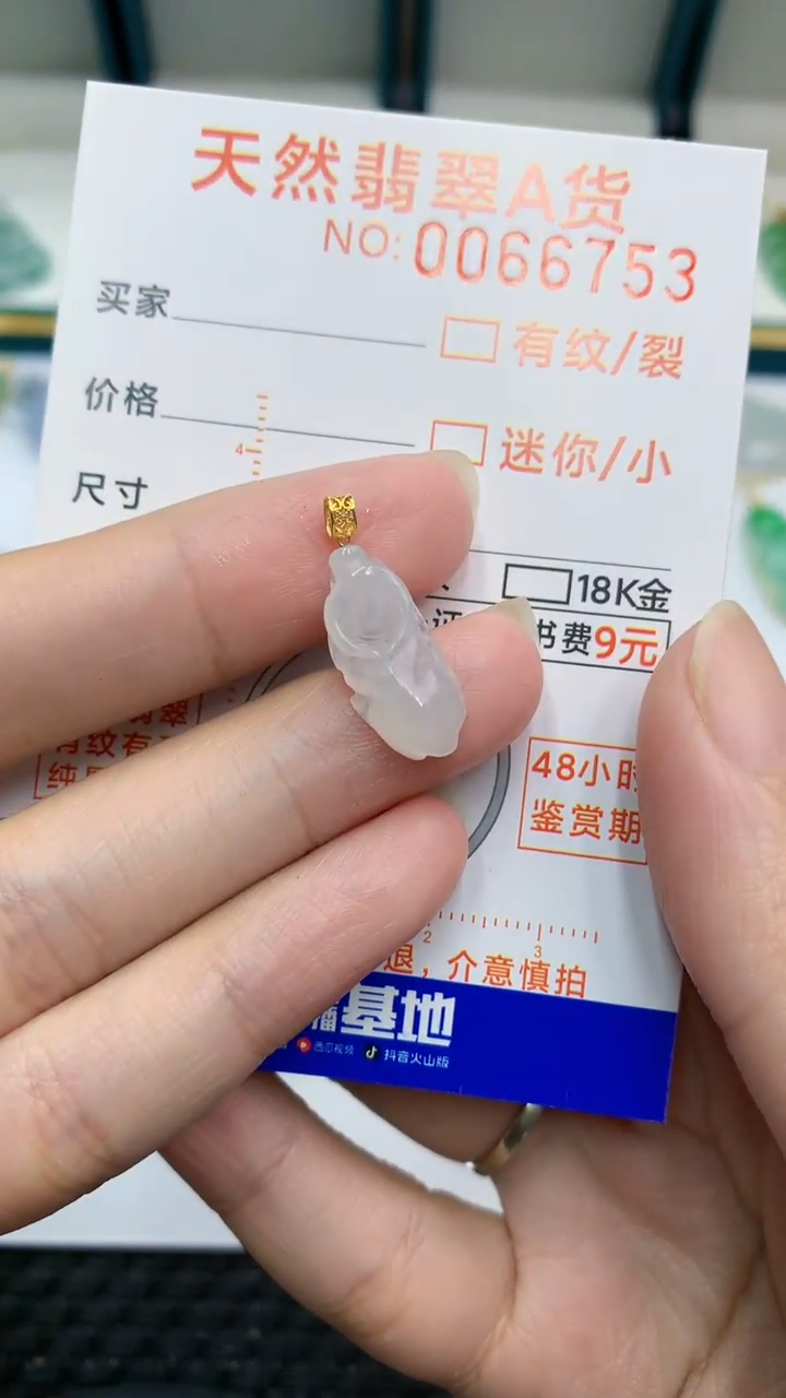 【闪购商品】翡翠颈饰18K金镶嵌            8