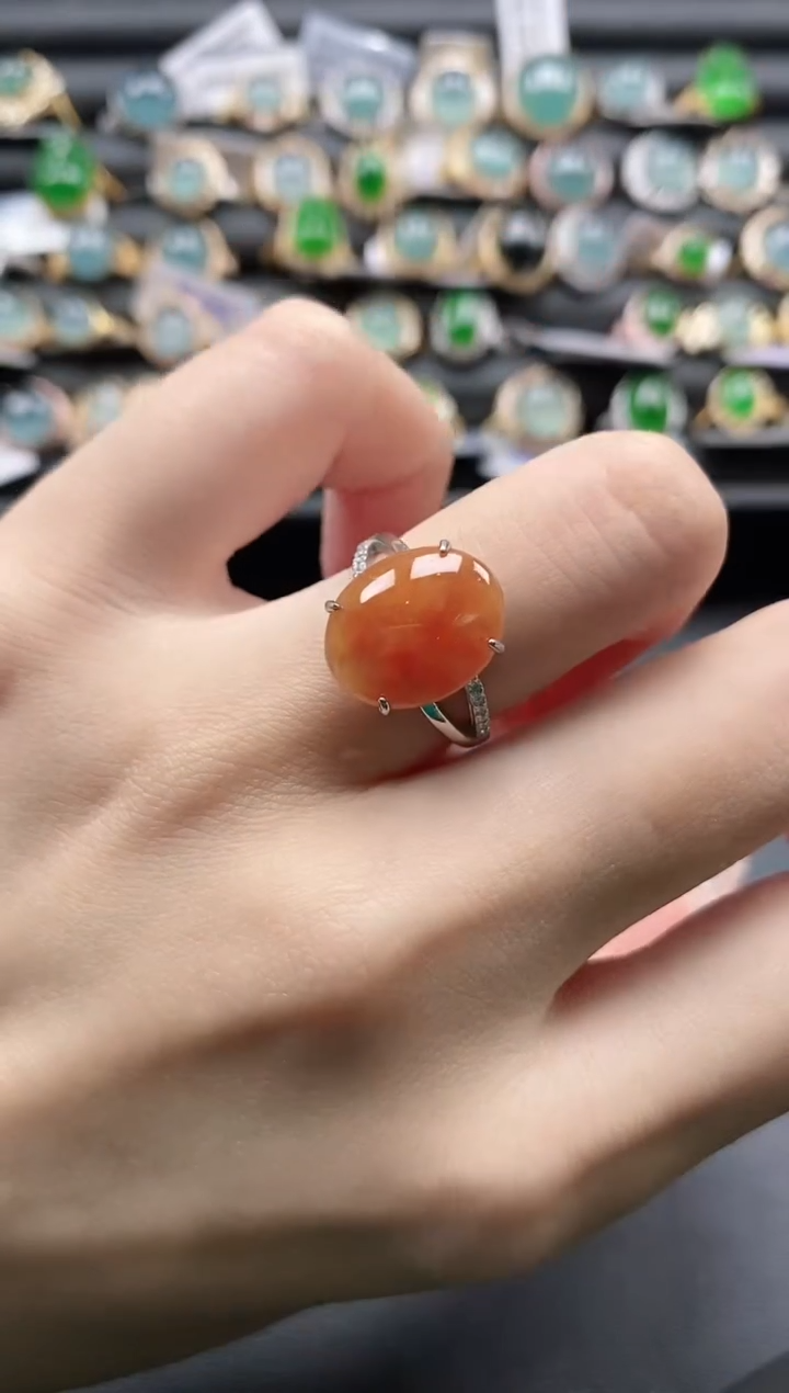 【闪购商品】翡翠戒指银S925镶嵌11111