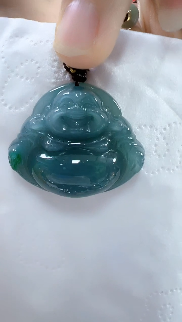 翡翠未镶嵌颈饰孤品佛公宽35高29厚10