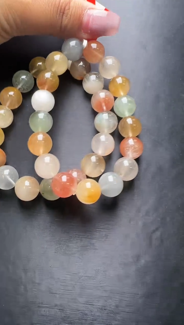 水晶手串未镶嵌彩兔毛手串多样性发一 M51329X 梦