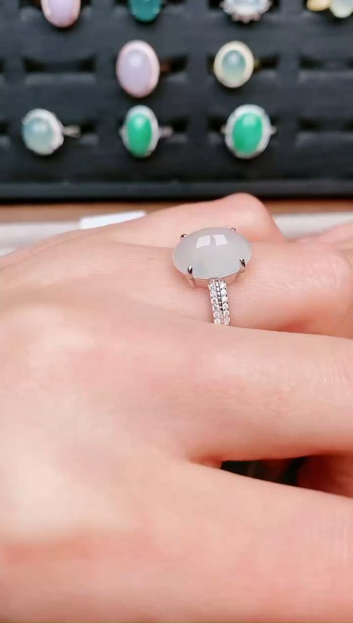 【闪购商品】翡翠戒指银S925镶嵌....