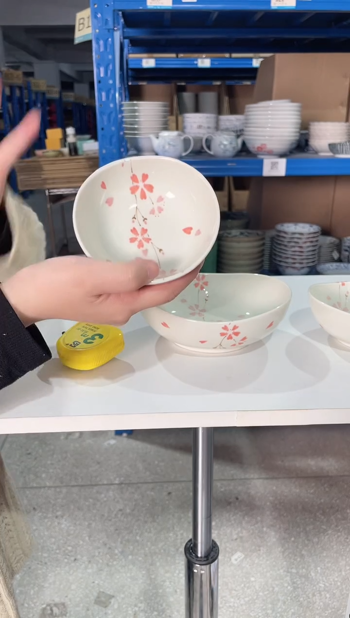 陶瓷2支花帘子4.3英寸椭圆钵