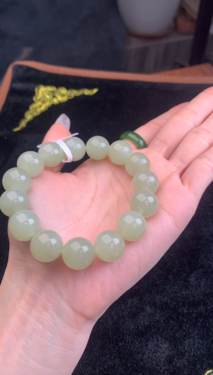 【闪购商品】和田玉手串未镶嵌14mm冰晴水手串