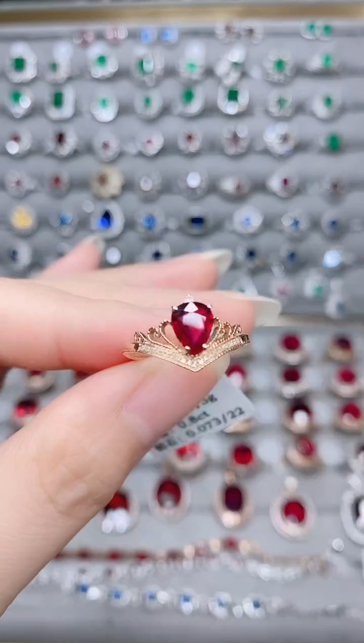 【闪购商品】碧玺18K金戒指18K金镶嵌1