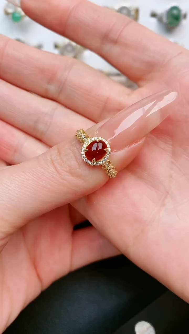 【闪购商品】翡翠戒指银S925镶嵌....