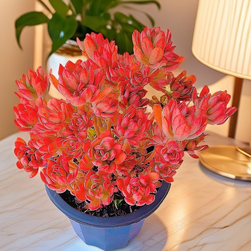 月雅家大老桩沙漠玫瑰红稚莲阳台庭院花卉盆栽多肉植物越晒越红