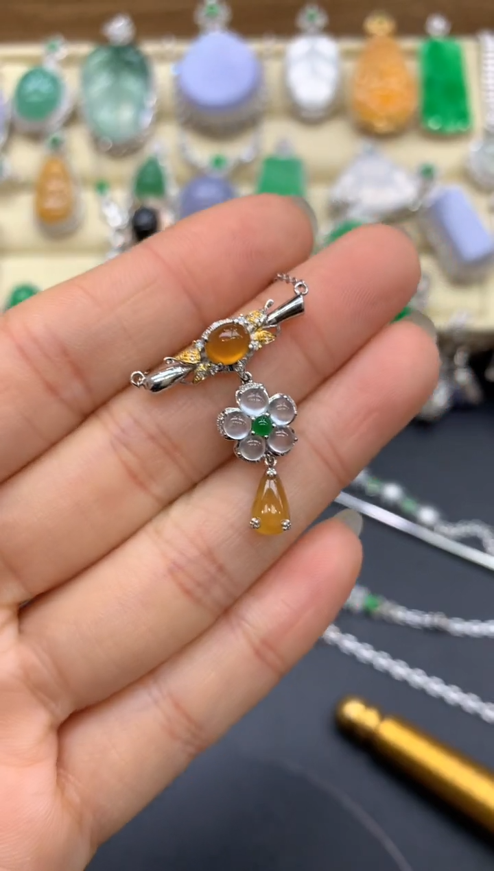 【闪购商品】翡翠颈饰18K金镶嵌382-中国好珍宝