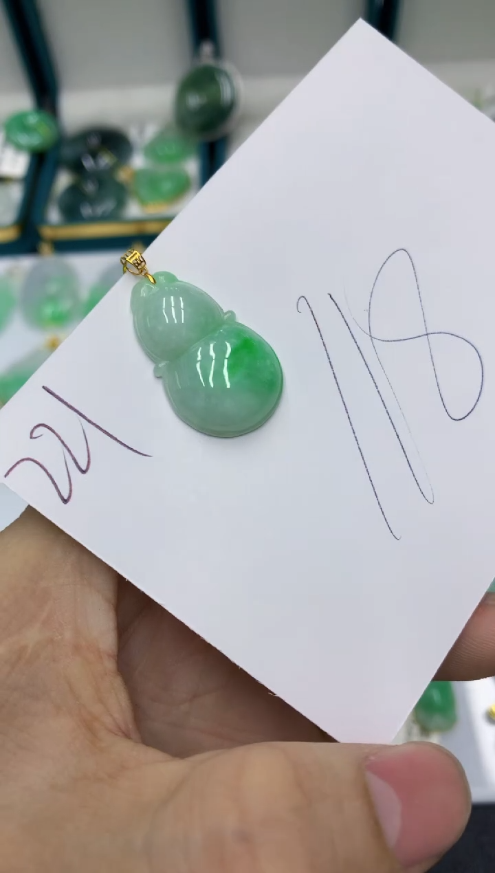 【闪购商品】翡翠颈饰18K金镶嵌1111111111