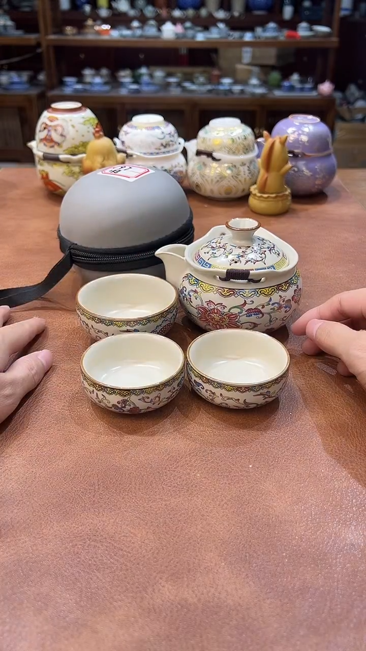 真的很便宜会开片的旅行茶具