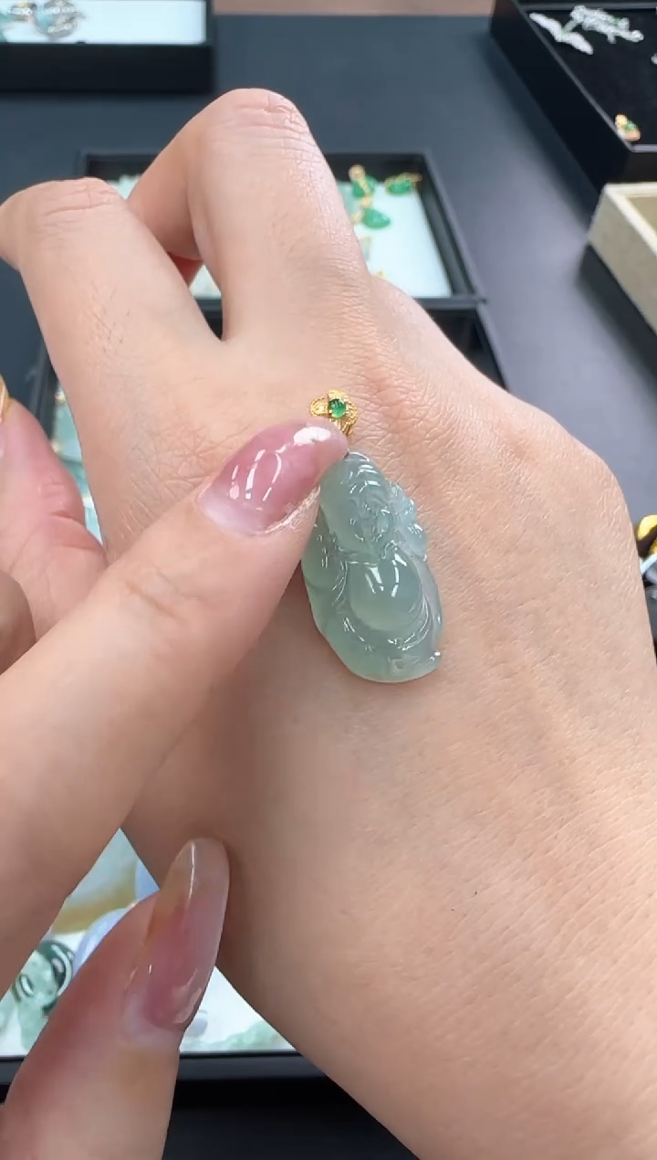 【闪购商品】翡翠颈饰18K金镶嵌250213149