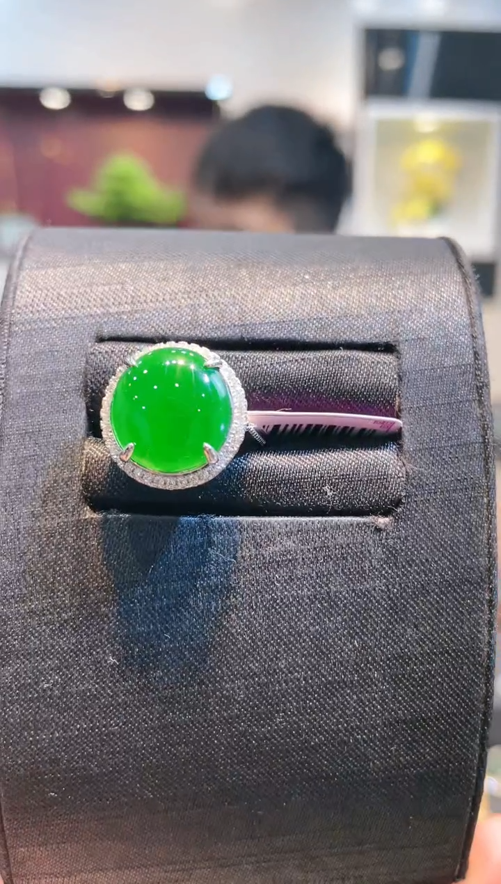 【闪购商品】翡翠颈饰未镶嵌A39天然A货翡翠戒指