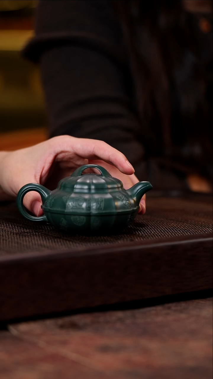 筋纹线圆 雪花绿