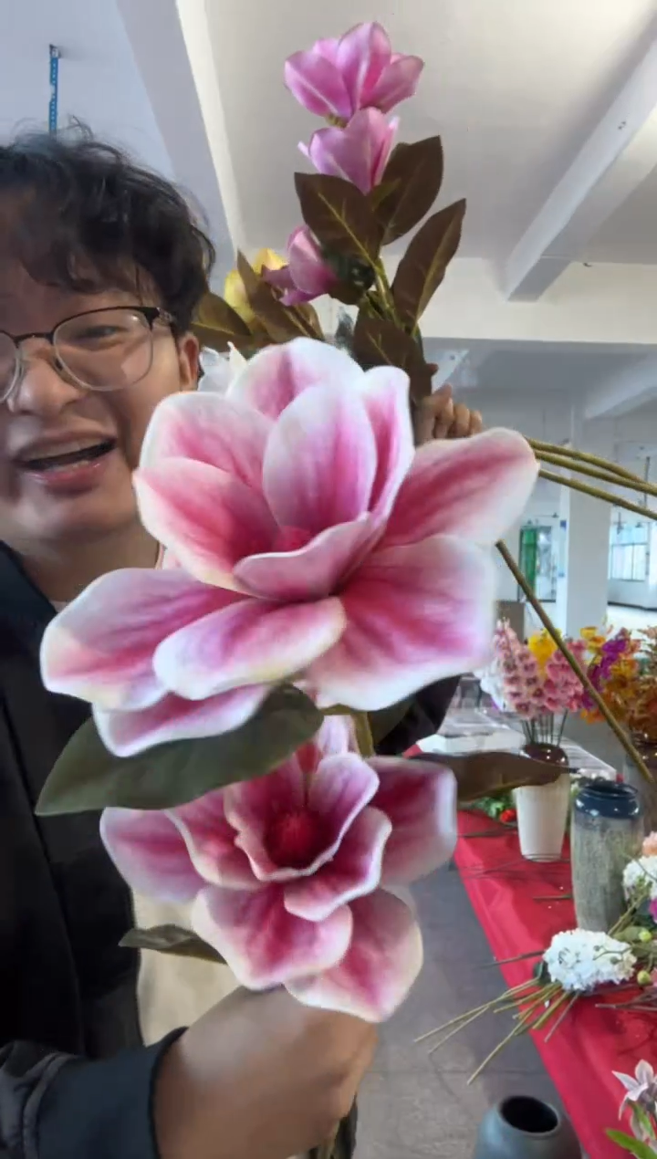 【闪购商品】仿真绿植大玉兰花2束