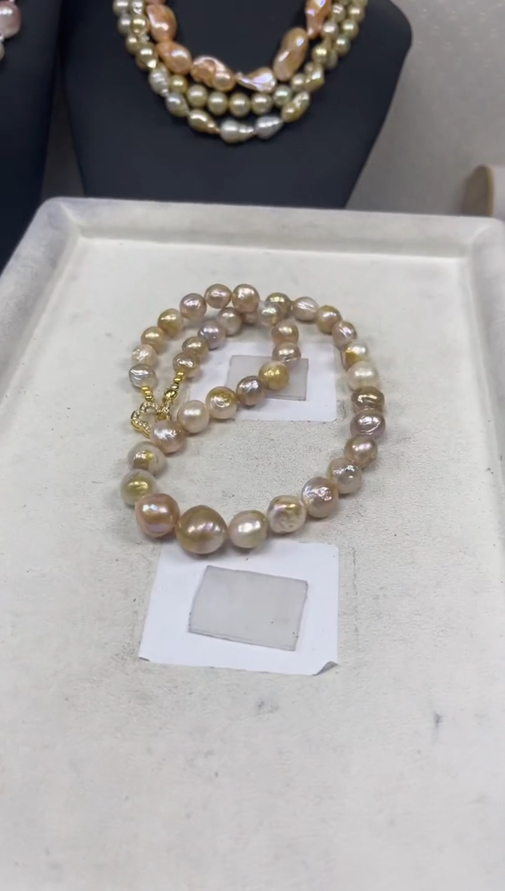 淡水珍珠未镶嵌项链【纯恬巴洛克珠宝】