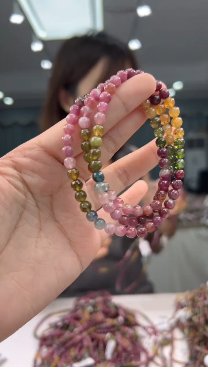 未镶嵌手串碧玺碧玺多圈/多样式发一5mm+
