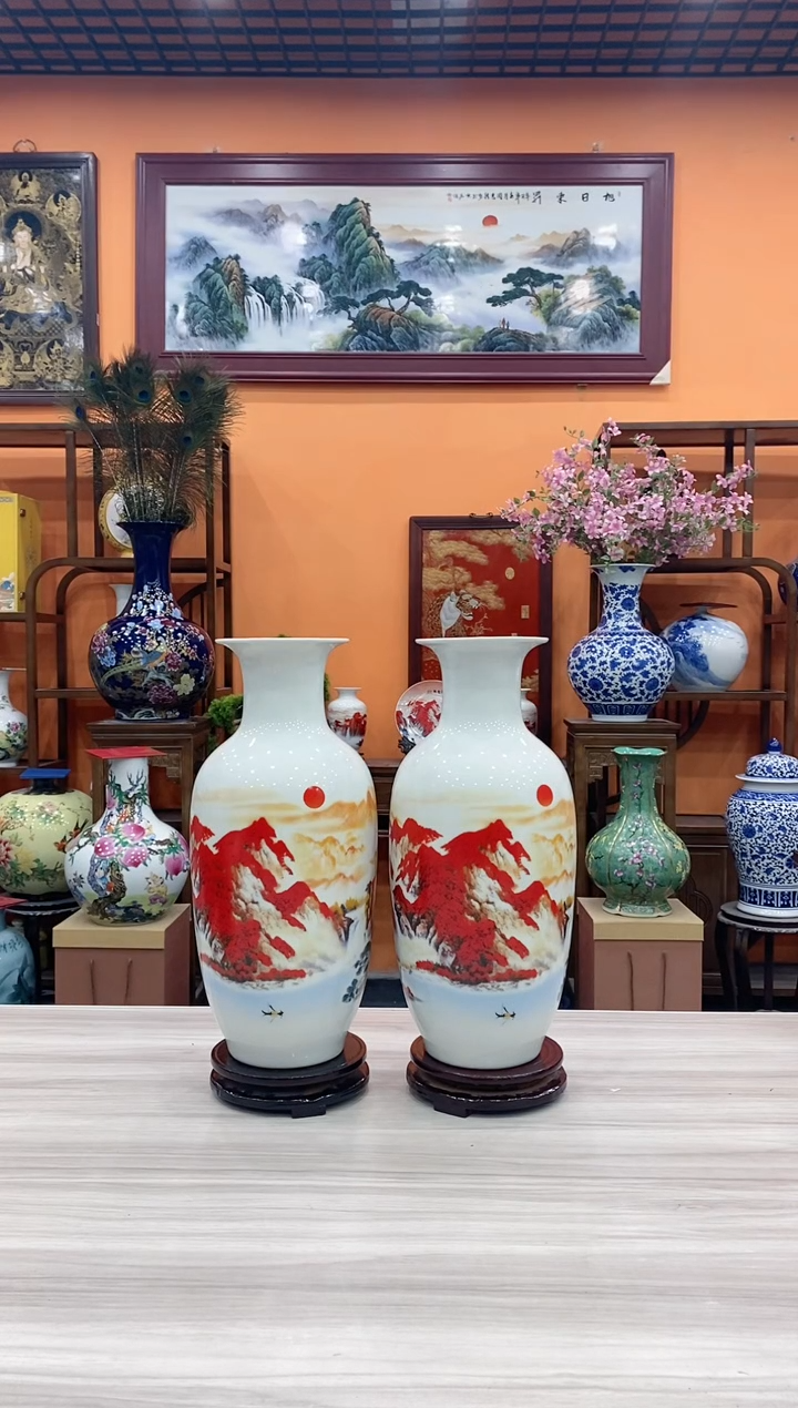 【闪购商品】瓶鸿运当头花瓶36X15带底座