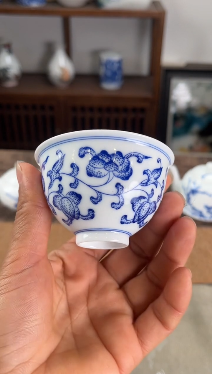 【闪购商品】景德镇文祥窑手工釉下彩单杯
