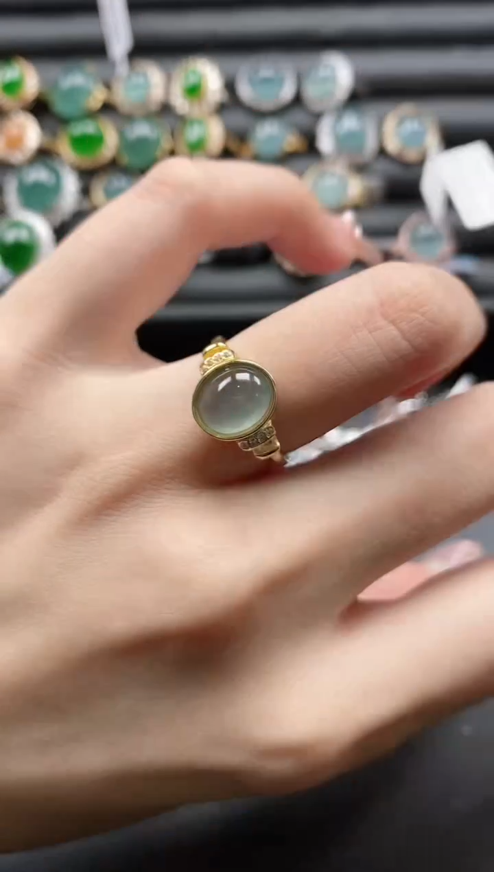 【闪购商品】翡翠戒指银S925镶嵌5111