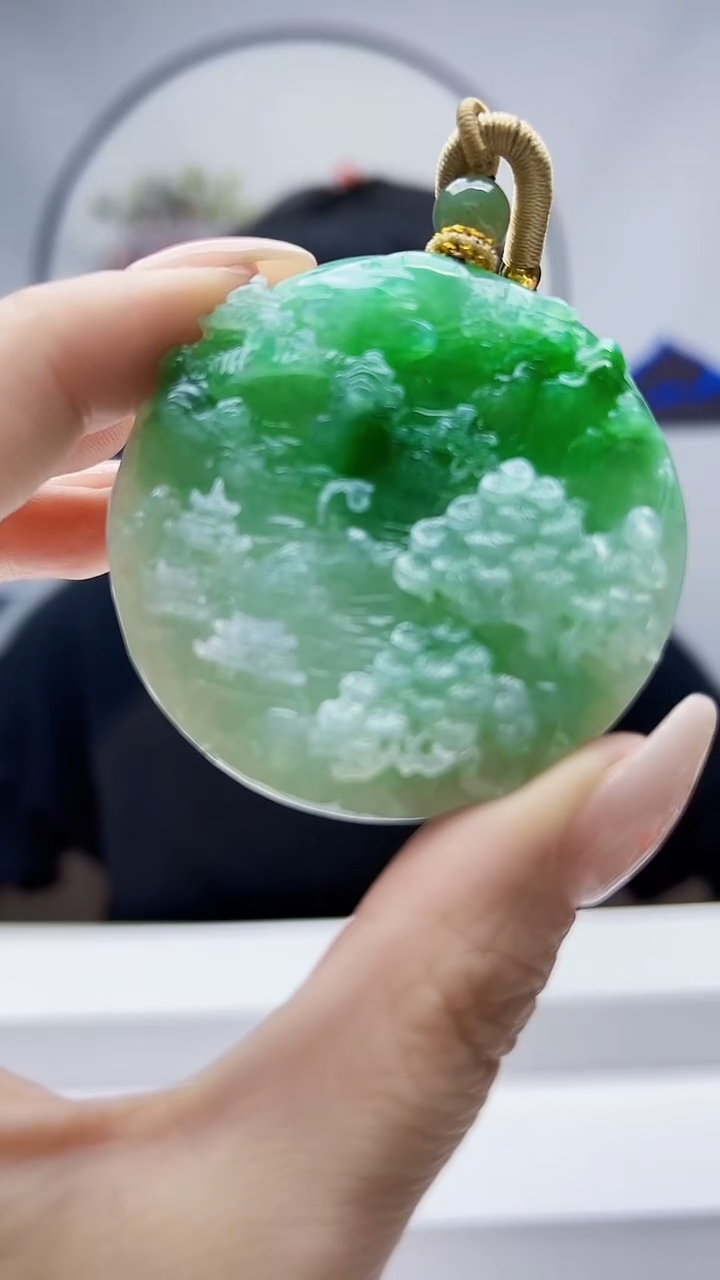 未镶嵌定制翡翠毛货挂件63