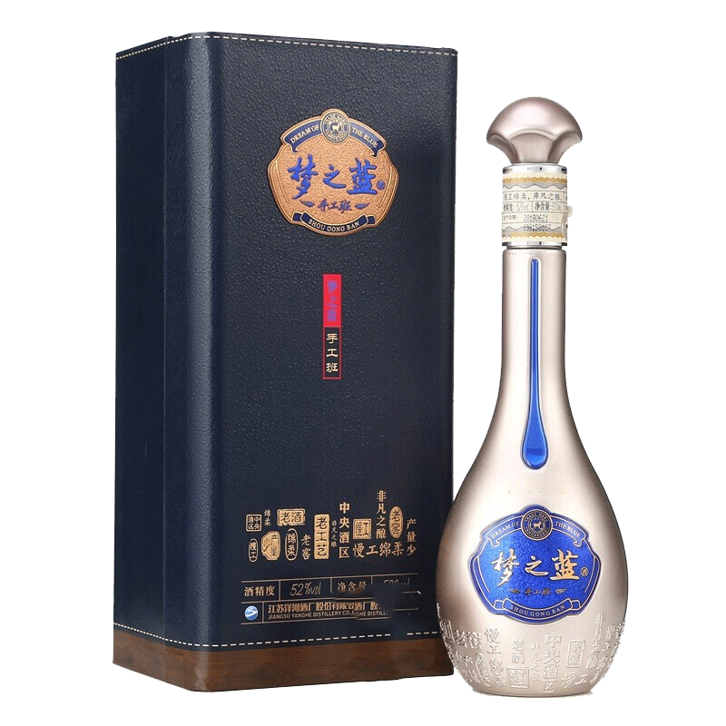 洋河梦之蓝 手工班 52度500ml单瓶白酒