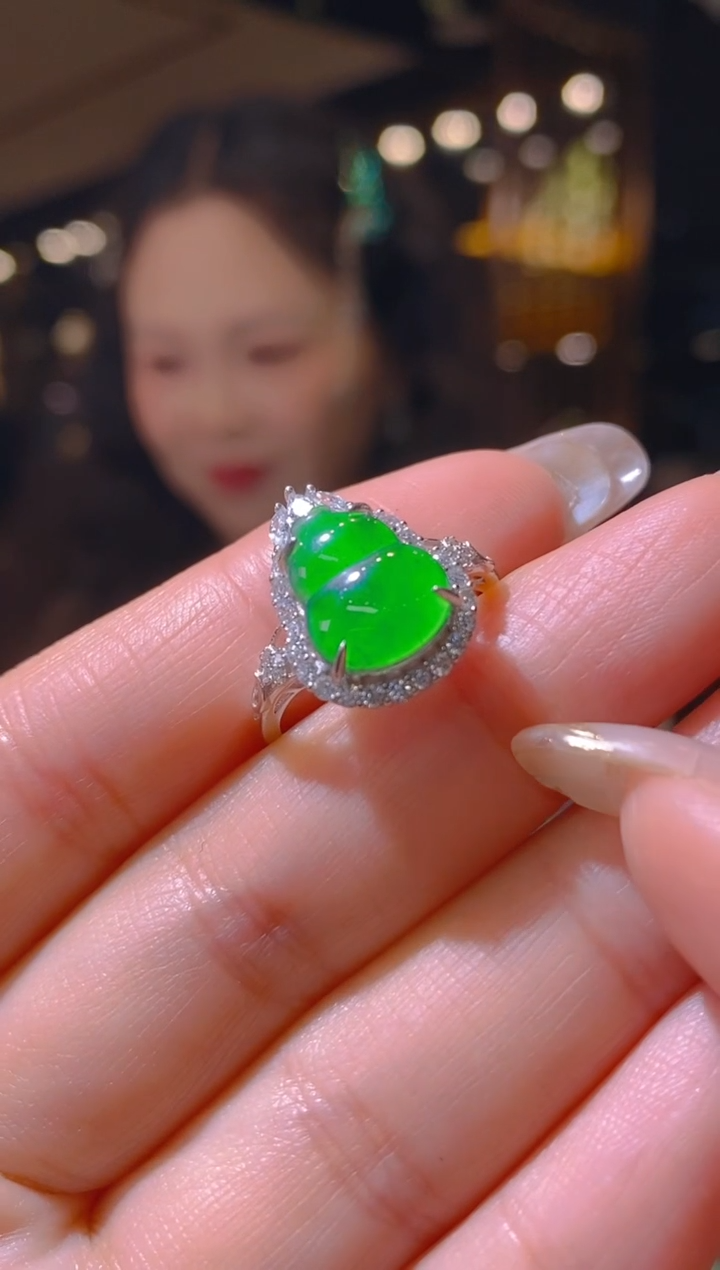 【闪购商品】翡翠戒指银S925镶嵌003（多样性发货）