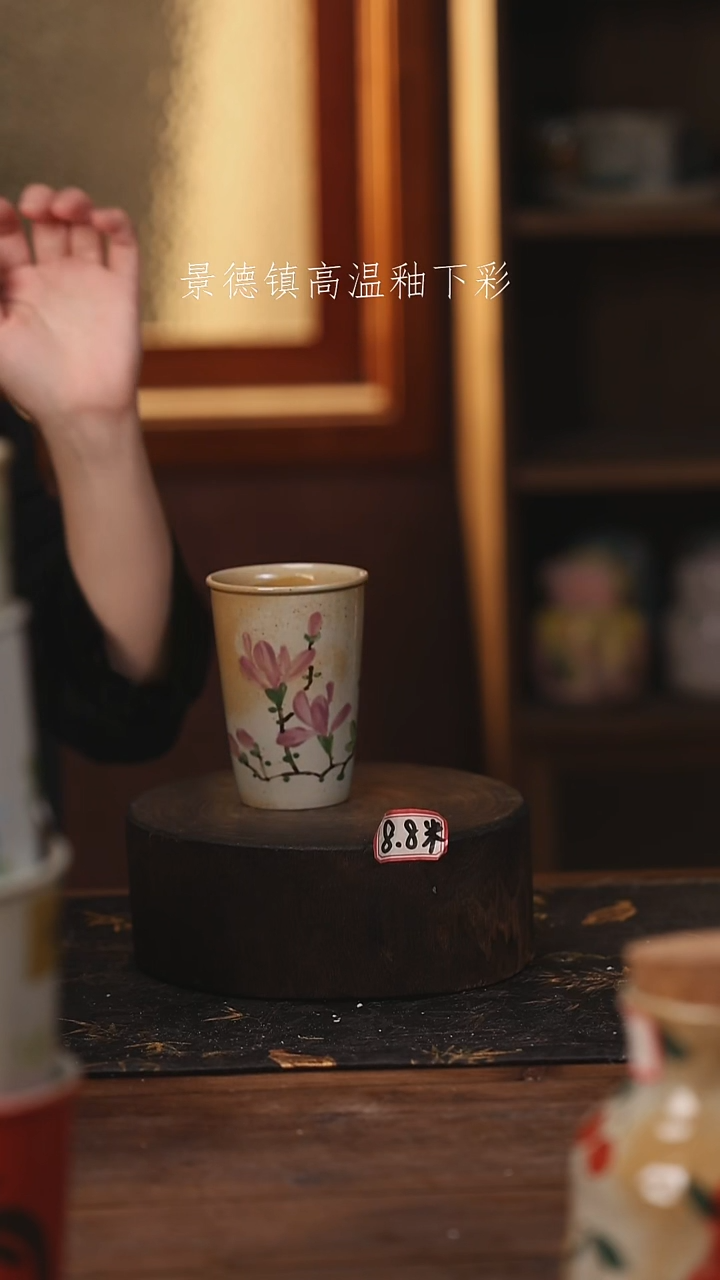 陶瓷 景德镇高温釉下手绘陶瓷@L776@