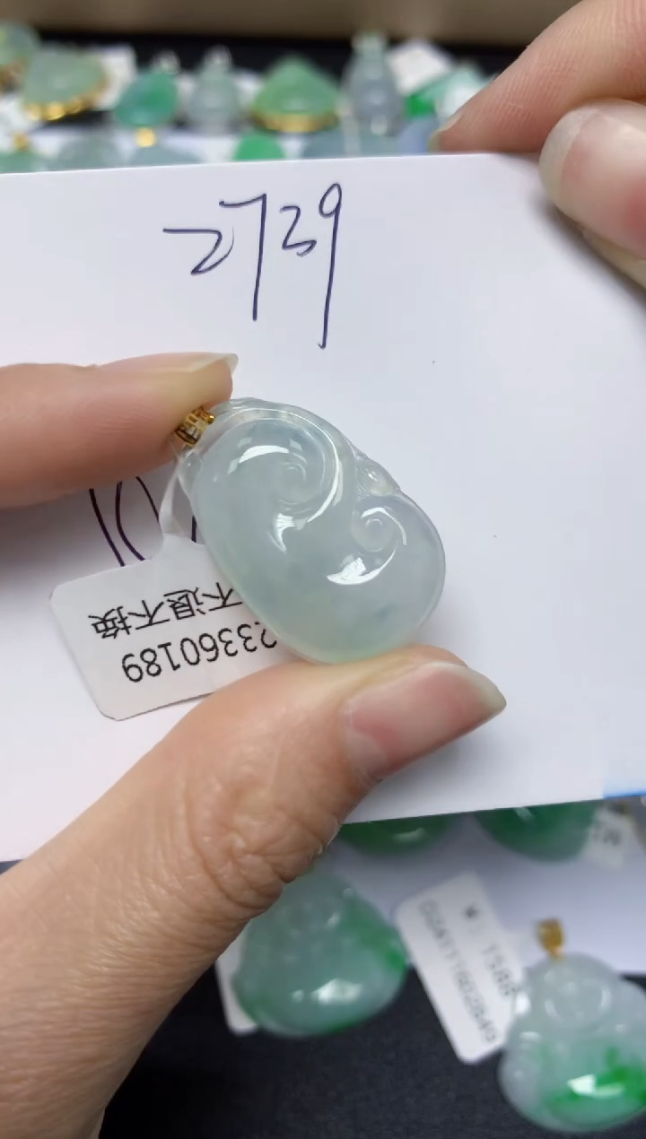 【闪购商品】翡翠颈饰18K金镶嵌 天然翡翠A货