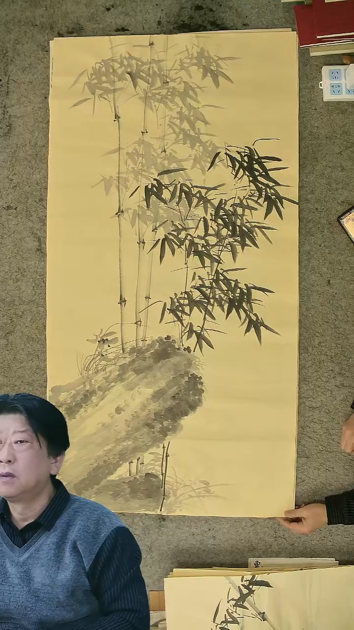 国画四尺整张 墨竹  69*138cm 