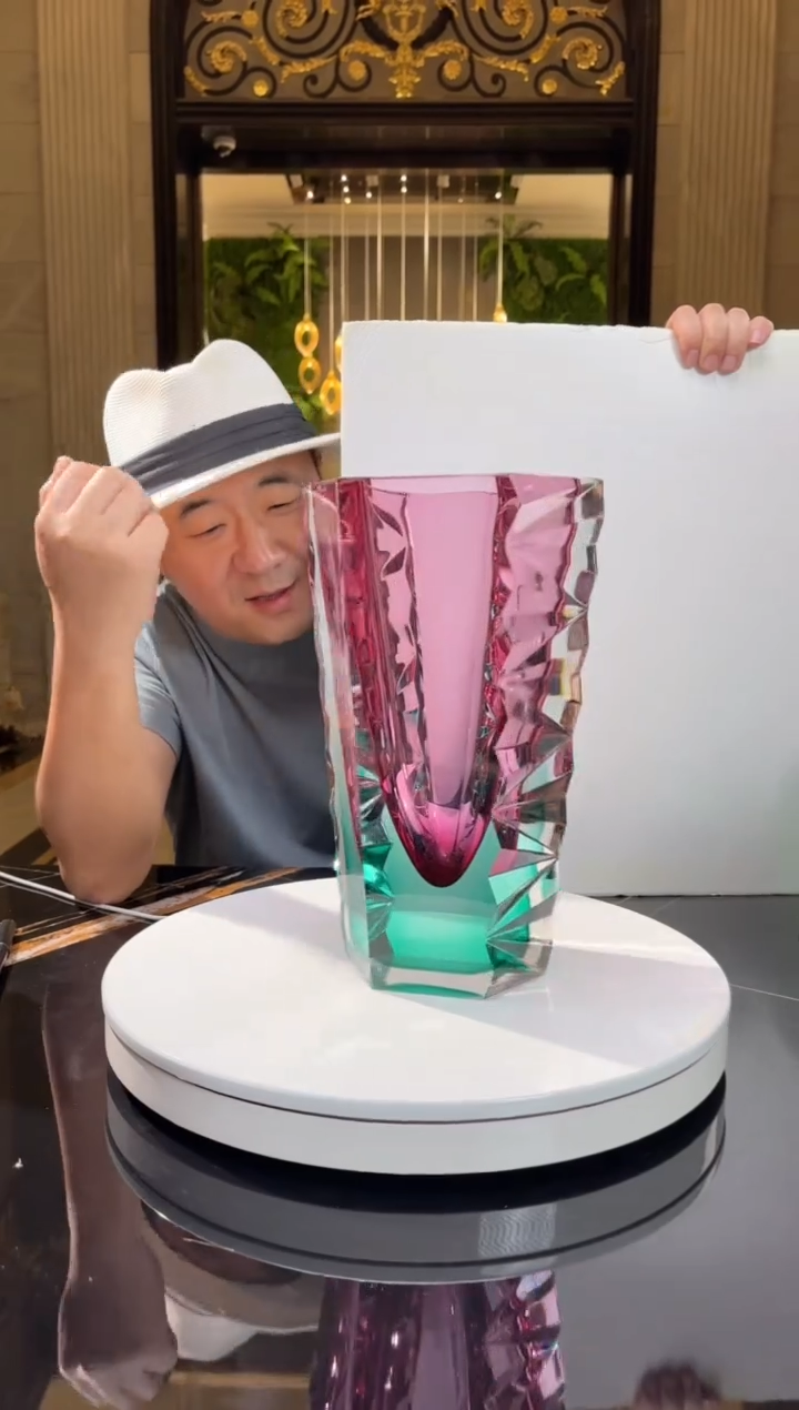 【闪购商品】摆件AJ031501金红冰岛火山花器