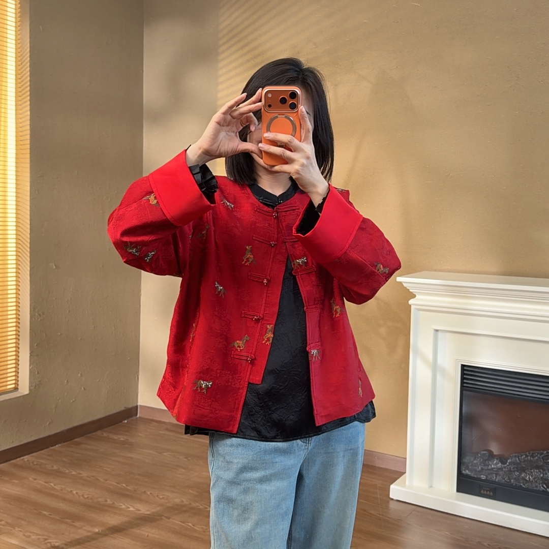 【大季原创】W269春季新中式宽松中国风外套女国风复古女装