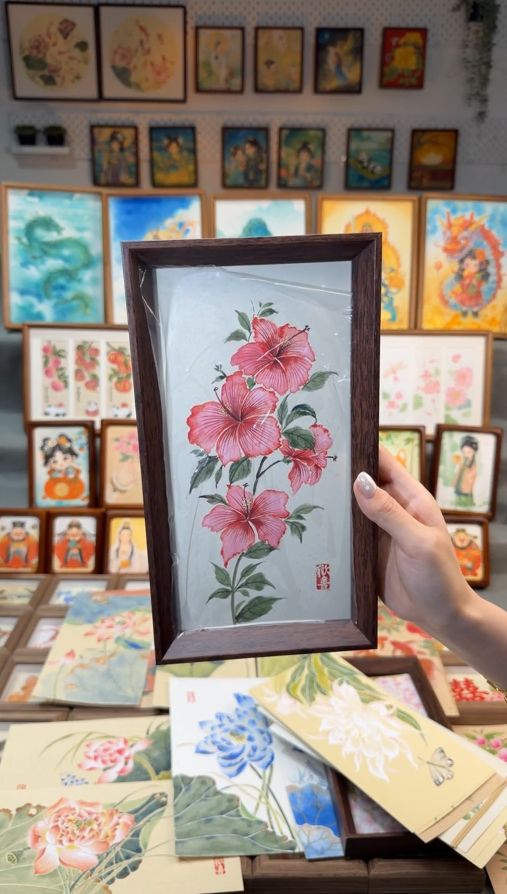 国画扶桑花 手绘国画27