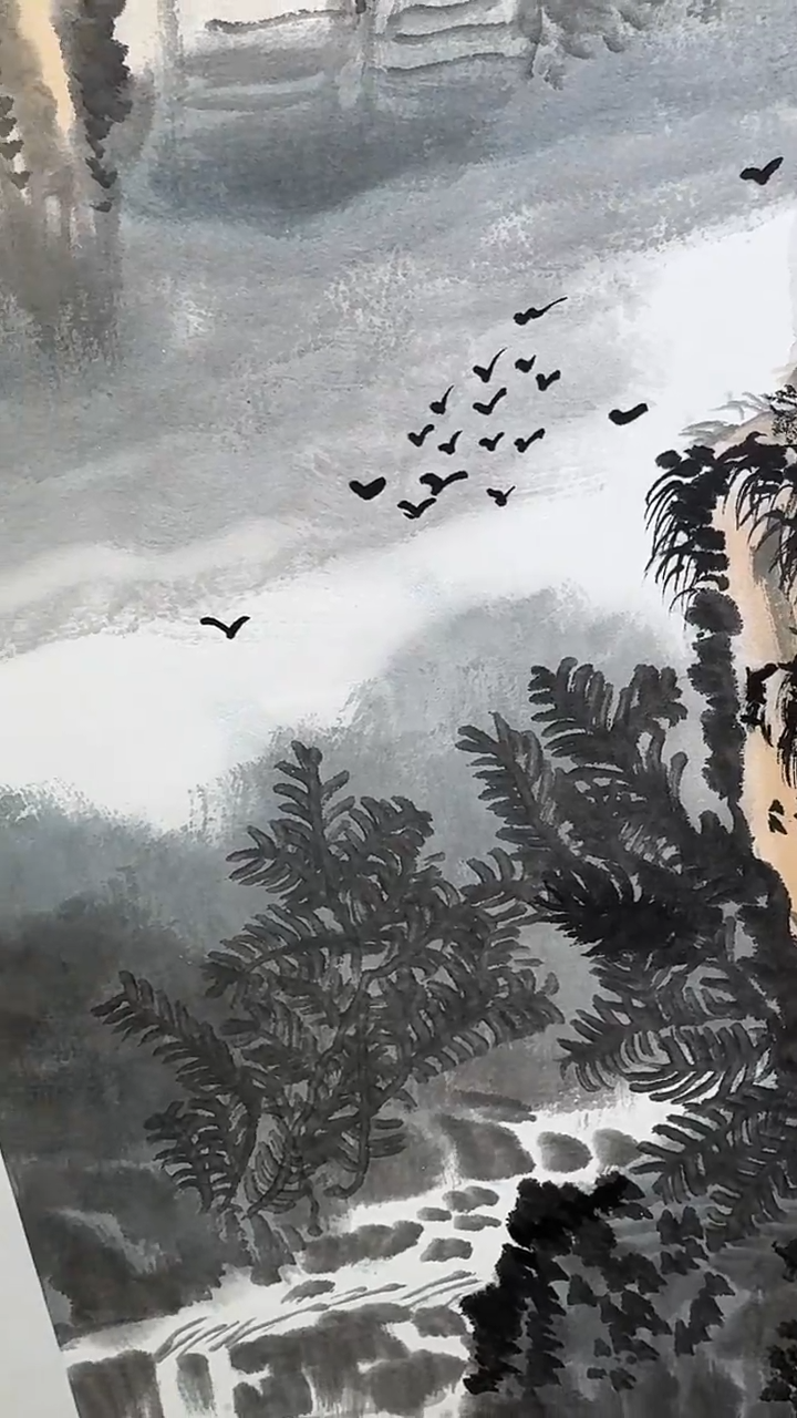 国画陈京广手绘绘画作品3-7