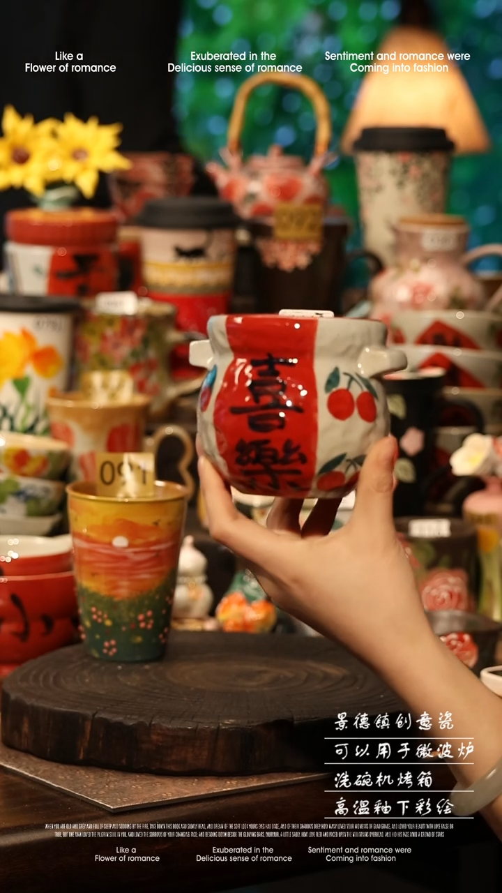 陶瓷景德镇高温釉下彩手工手绘款式@A1110@