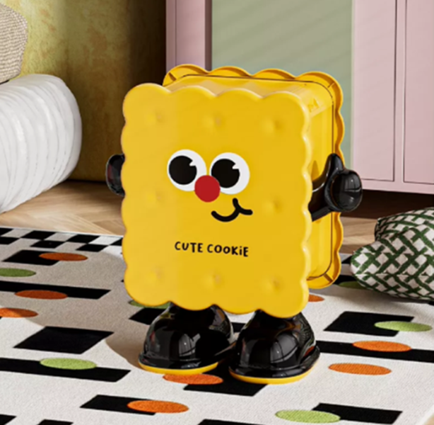 【私享家】创意夹心饼干垃圾桶家用大容量按压收纳桶可爱客厅摆件