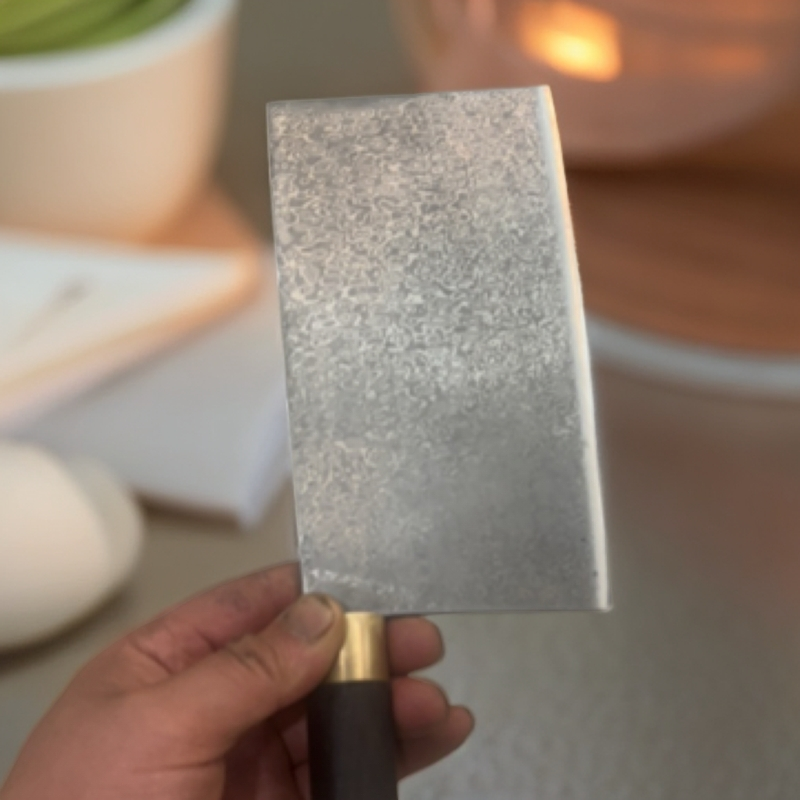 菜刀大马士革钢手工通体菜刀