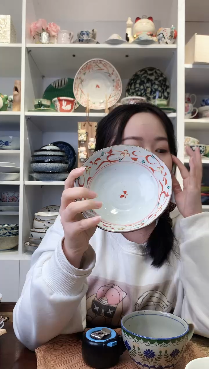 陶瓷【孤品】波佐见烧清秀赤绘小钵