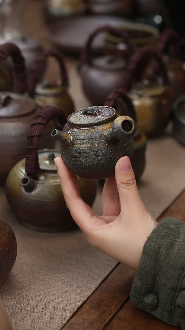 茶壶紫砂归心侧把