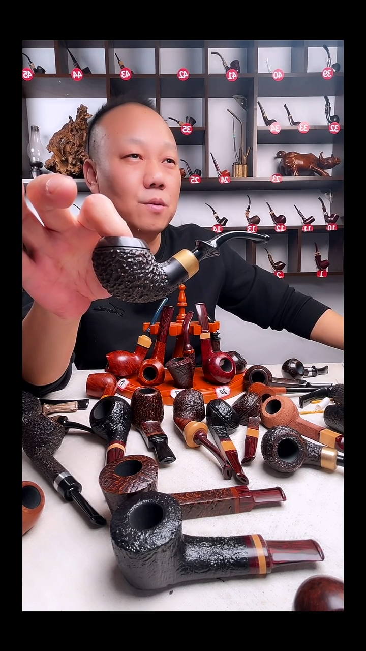 意大利石楠木手工打磨烟斗