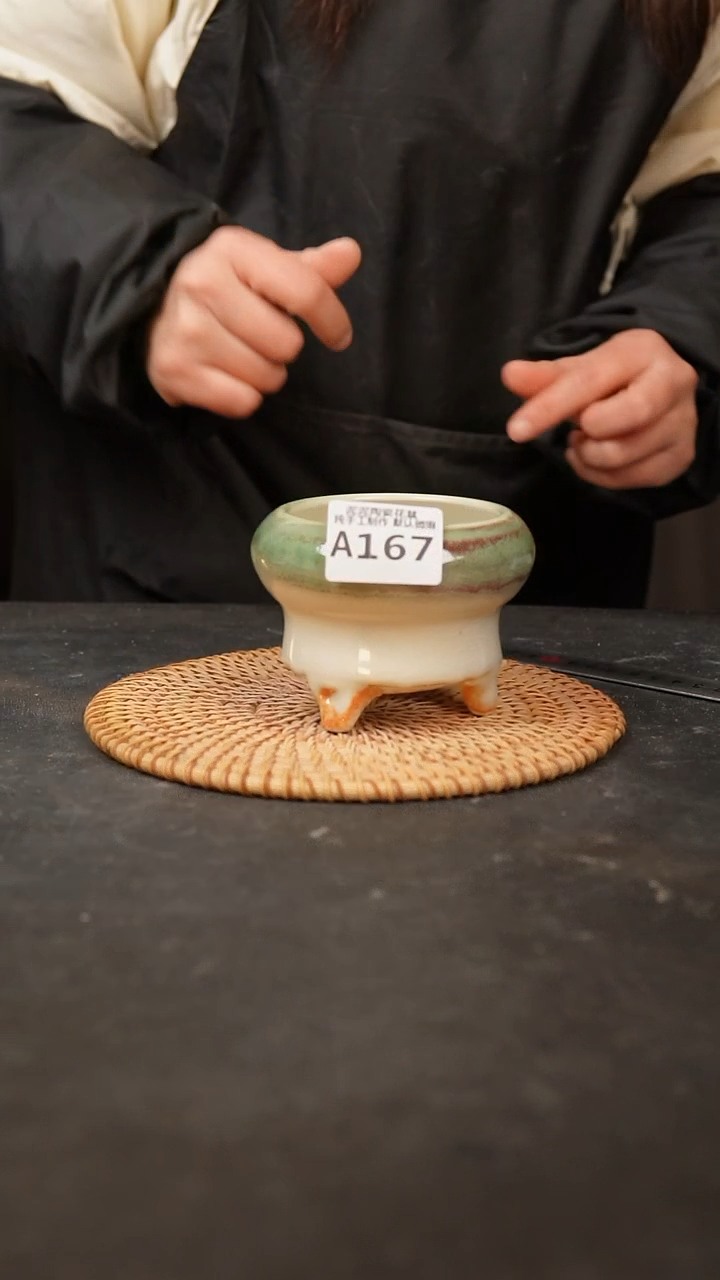 【闪购商品】瓷片167泥泥手工花盆