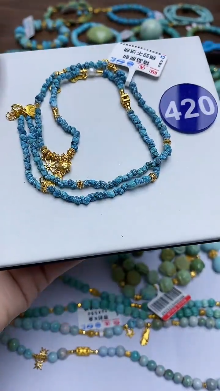 【闪购商品】绿松石项链银S925镶嵌420