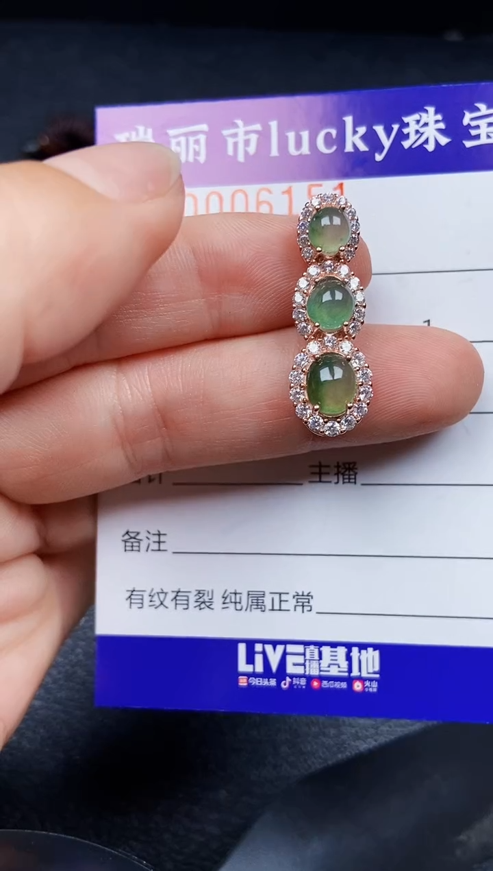 翡翠银S925镶嵌颈饰6151