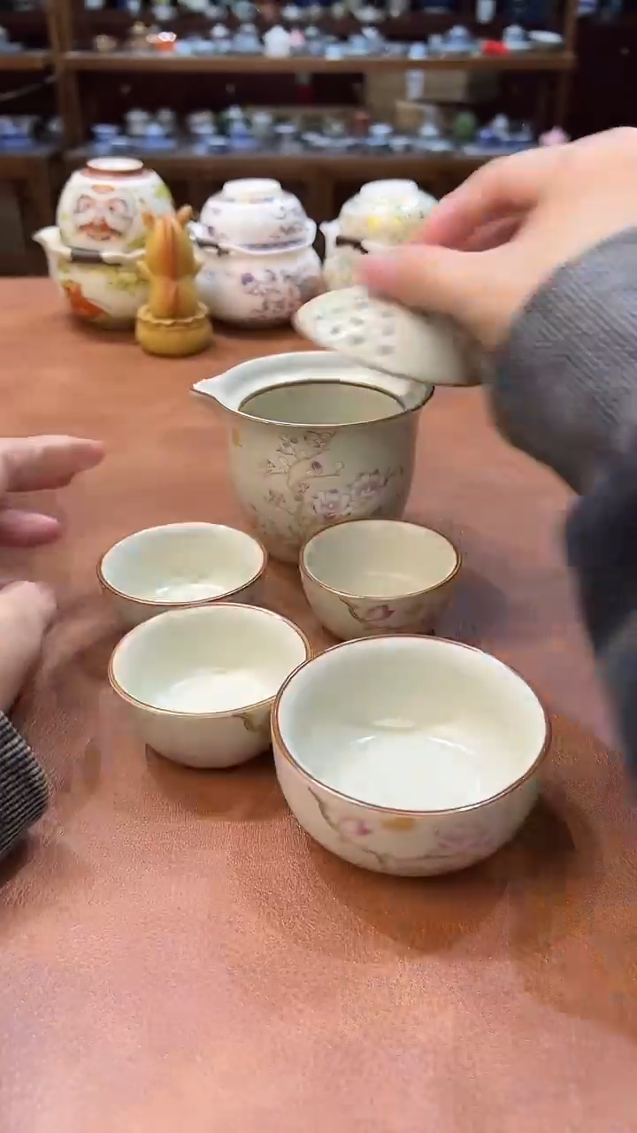 真的很便宜会开片的旅行茶具