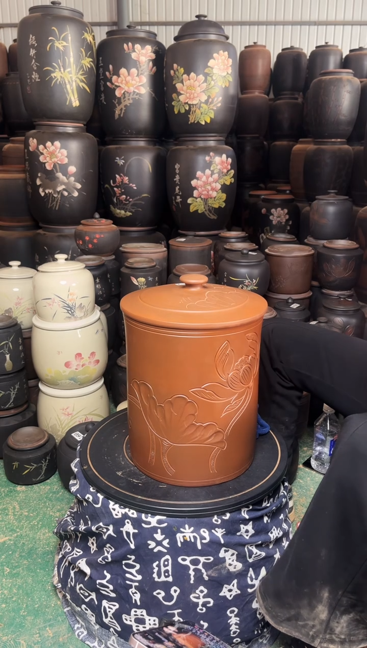 【闪购商品】壶瑕疵 饼缸高35cm 复烧  353