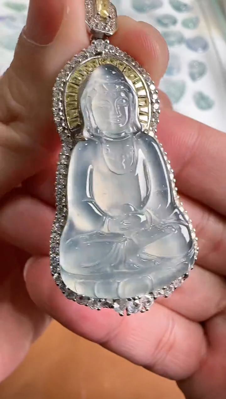 【闪购商品】翡翠吊坠(不含链)银S925镶嵌··