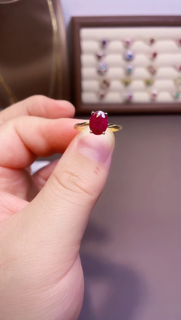 【闪购商品】红宝石戒指银S925镶嵌1